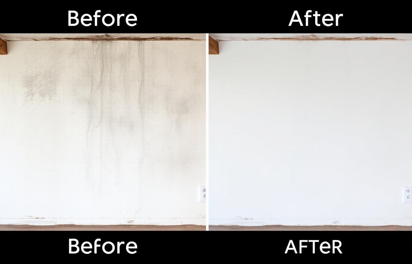 Basement Remediation before and after